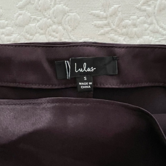 NWOT Lulus Brazen Babe Dark Purple Satin Cowl Neck Midi Slip Dress Small - Picture 7 of 12